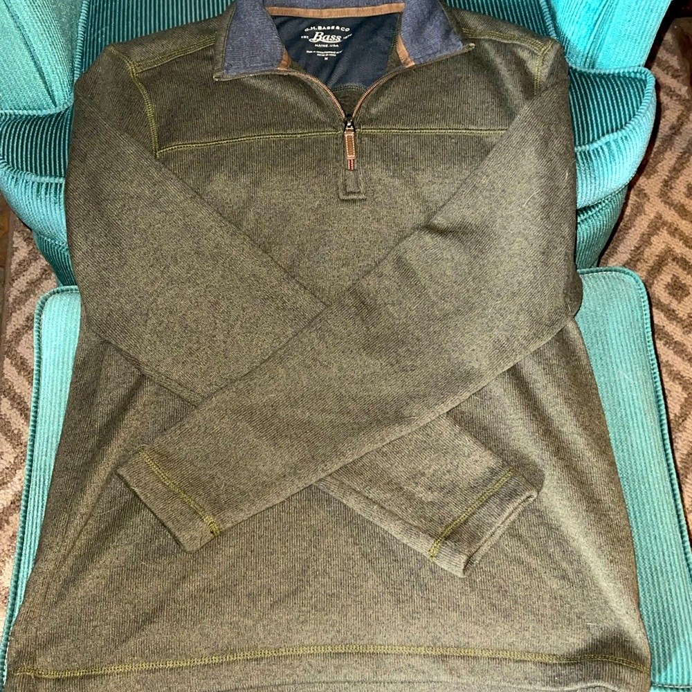 G.H Bass and Co lightweight jacket, green, 3/4 zip